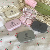 Estuche para lentes de contacto de colores estilo francés perezoso